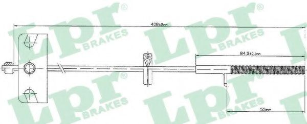 Трос, стояночная тормозная система LPR C0840B