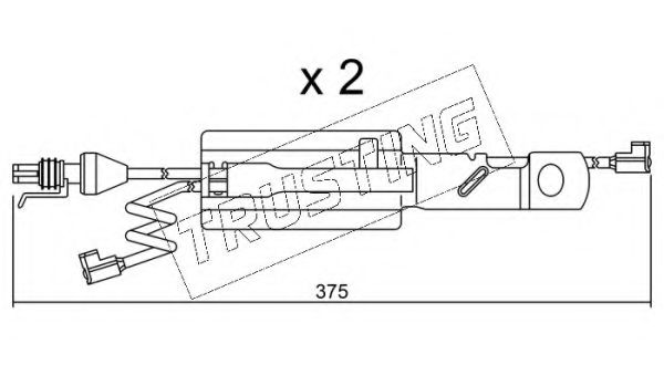 Сигнализатор, износ тормозных колодок TRUSTING SU.177K