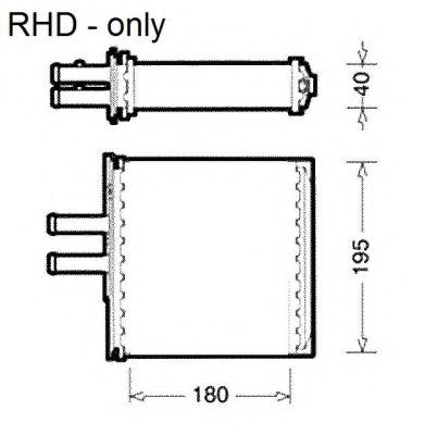 Теплообменник, отопление салона NRF 54223