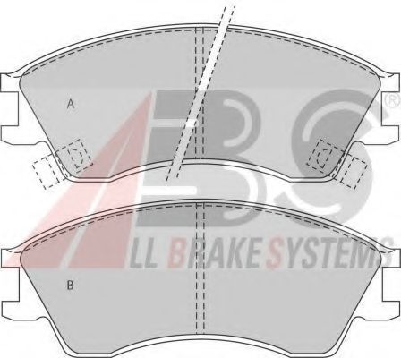 Комплект тормозных колодок, дисковый тормоз A.B.S. 36738