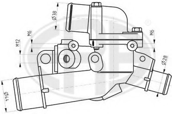 Термостат, охлаждающая жидкость ERA 350318