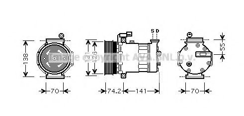 Компрессор, кондиционер AVA QUALITY COOLING AUK171