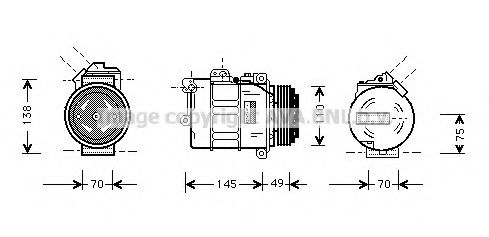 Компрессор, кондиционер AVA QUALITY COOLING BWK181