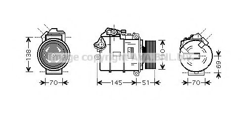 Компрессор, кондиционер AVA QUALITY COOLING BWK384