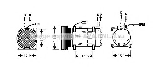 Компрессор, кондиционер AVA QUALITY COOLING CNK179