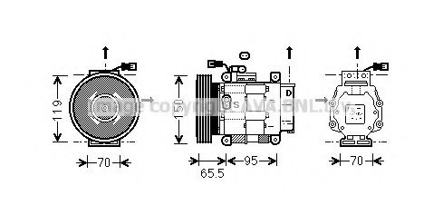 Компрессор, кондиционер AVA QUALITY COOLING FTK031