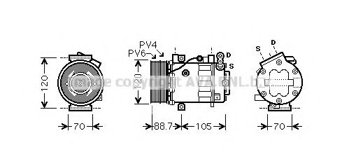 Компрессор, кондиционер AVA QUALITY COOLING FTK369