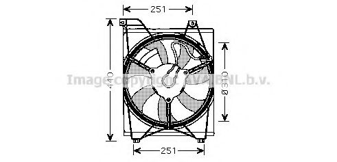 Вентилятор, охлаждение двигателя AVA QUALITY COOLING KA7516