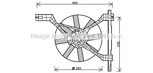 Вентилятор, охлаждение двигателя AVA QUALITY COOLING MC7502