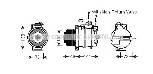 Компрессор, кондиционер AVA QUALITY COOLING MSK584