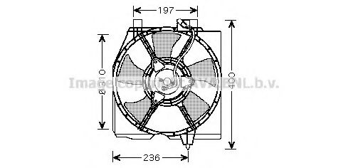 Вентилятор, охлаждение двигателя AVA QUALITY COOLING MZ7535