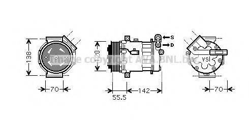 Компрессор, кондиционер AVA QUALITY COOLING OLK447