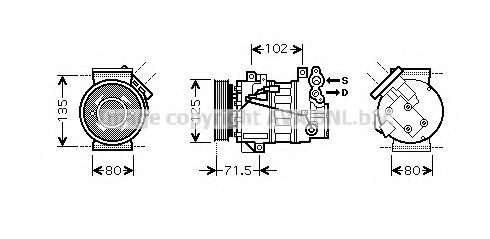 Компрессор, кондиционер AVA QUALITY COOLING RTK393