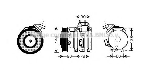 Компрессор, кондиционер AVA QUALITY COOLING TOK448