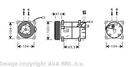 Компрессор, кондиционер AVA QUALITY COOLING VOK109