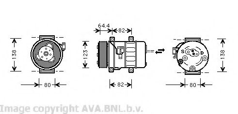 Компрессор, кондиционер AVA QUALITY COOLING VOK113