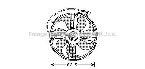 Вентилятор, охлаждение двигателя AVA QUALITY COOLING VW7512