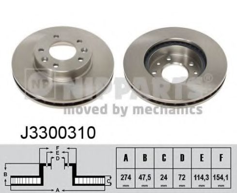 Тормозной диск NIPPARTS J3300310