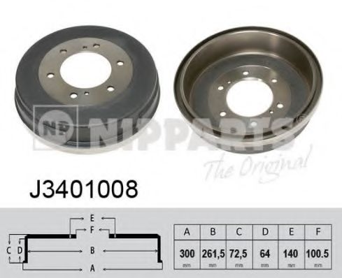 Тормозной барабан NIPPARTS J3401008