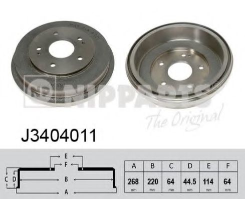 Тормозной барабан NIPPARTS J3404011