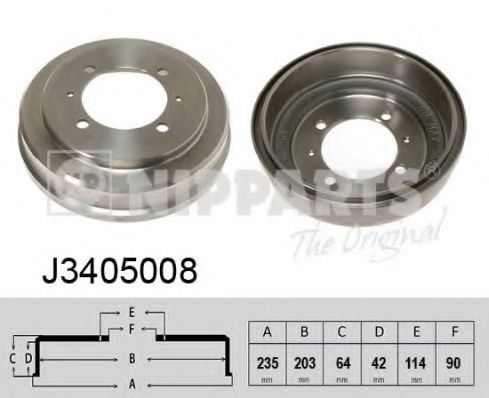 Тормозной барабан NIPPARTS J3405008