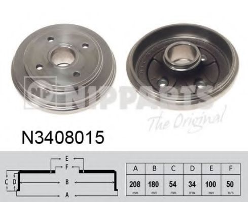 Тормозной барабан NIPPARTS N3408015