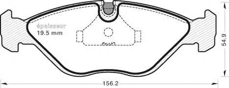 Комплект тормозных колодок, дисковый тормоз MGA 581