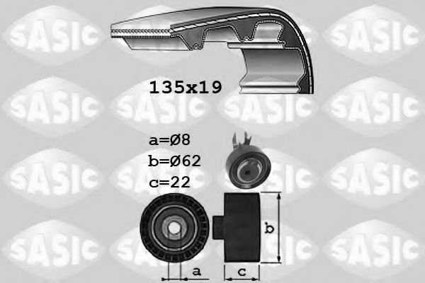 Комплект ремня ГРМ SASIC 1756071