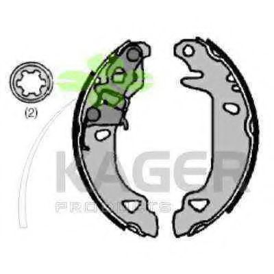 Комплект тормозных колодок KAGER 340262