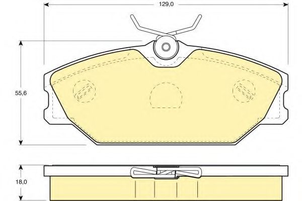 Комплект тормозных колодок, дисковый тормоз GIRLING 6114051