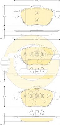 Комплект тормозных колодок, дисковый тормоз GIRLING 6118232