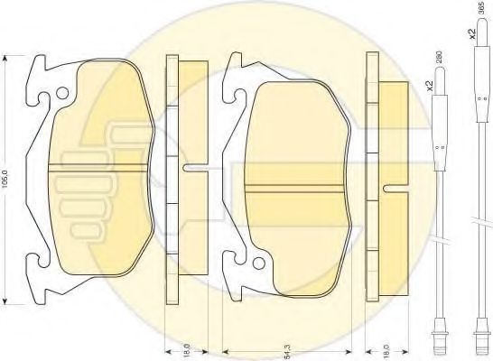 Комплект тормозов, дисковый тормозной механизм GIRLING 6410353