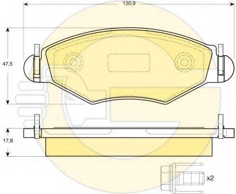 Комплект тормозов, дисковый тормозной механизм GIRLING 6410884