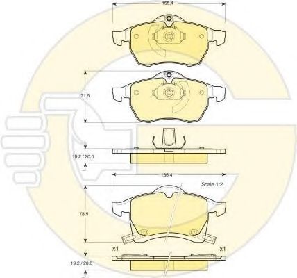 Комплект тормозов, дисковый тормозной механизм GIRLING 6411202
