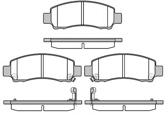 Комплект тормозных колодок, дисковый тормоз KAWE 159302