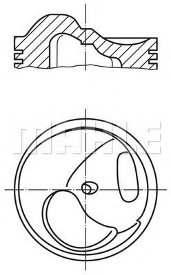 Поршень MAHLE ORIGINAL 503 55 00