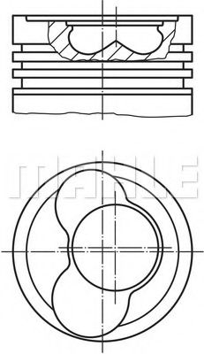 Поршень MAHLE ORIGINAL 030 66 01