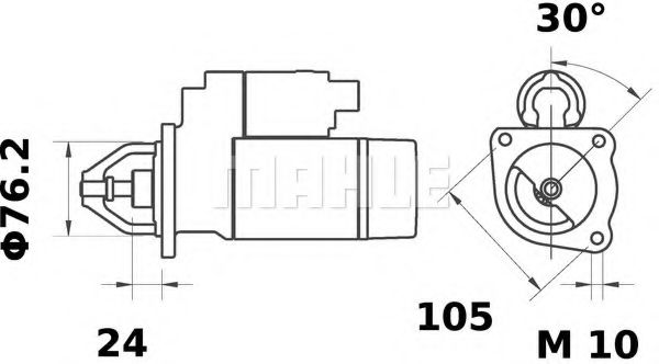 Стартер MAHLE ORIGINAL MS 55