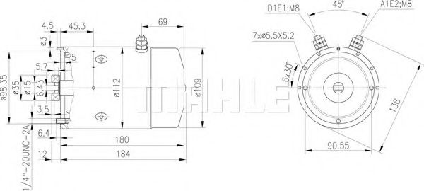 Электродвигатель MAHLE ORIGINAL MM 106
