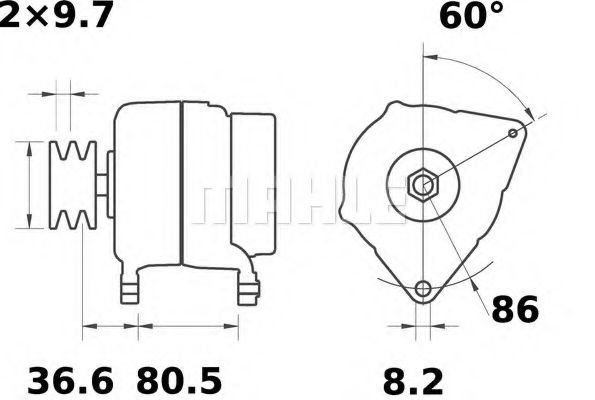 Генератор MAHLE ORIGINAL MG 407