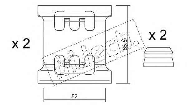 Комплектующие, колодки дискового тормоза fri.tech. KIT.065