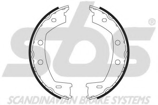 Комплект тормозных колодок, стояночная тормозная система sbs 18492740768