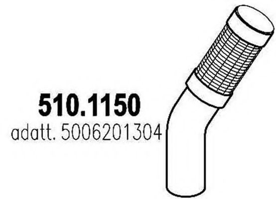 Труба выхлопного газа ASSO 510.1150