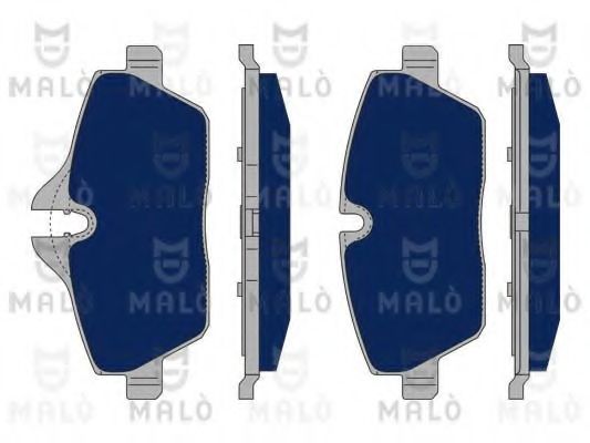 Комплект тормозных колодок, дисковый тормоз MALÒ 1050218