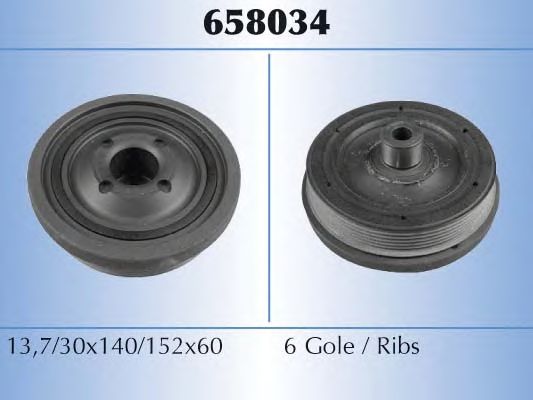 Ременный шкив, коленчатый вал MALÒ 658034