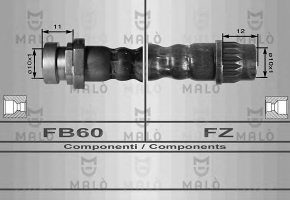 Тормозной шланг MALÒ 80010