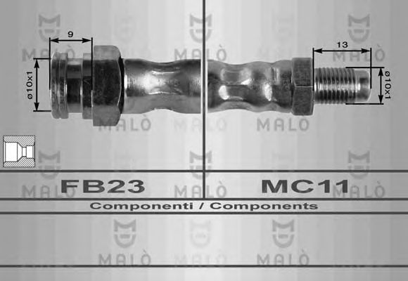 Тормозной шланг MALÒ 8383