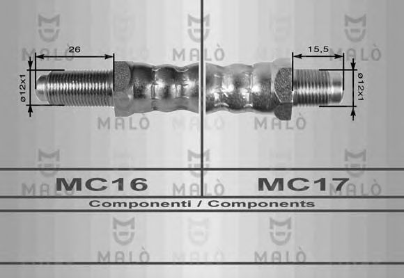 Шланг сцепления MALÒ 8442