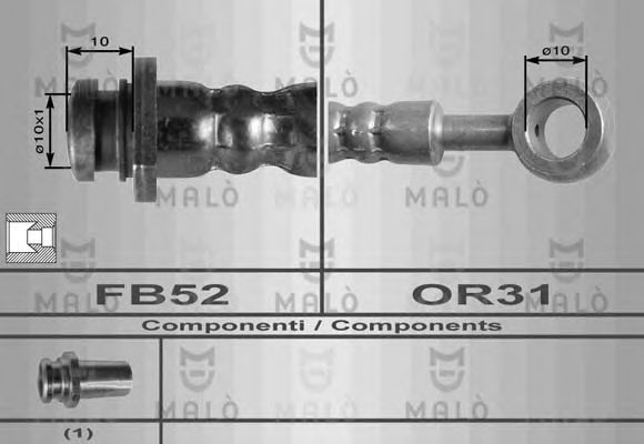 Тормозной шланг MALÒ 8932