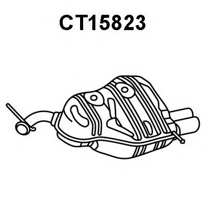 Глушитель выхлопных газов конечный VENEPORTE CT15823